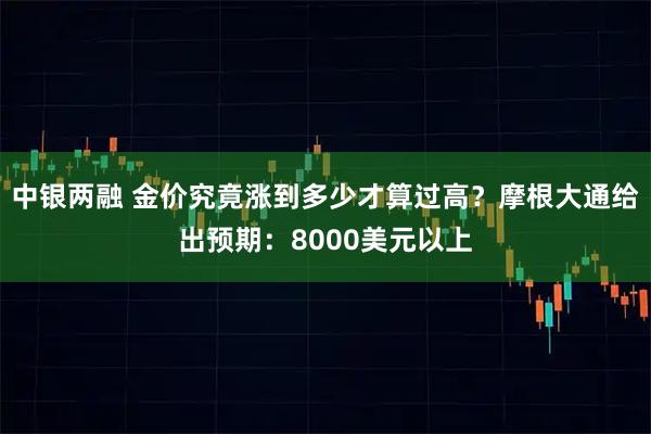 中银两融 金价究竟涨到多少才算过高？摩根大通给出预期：8000美元以上