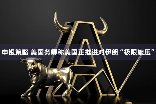 申银策略 美国务卿称美国正推进对伊朗“极限施压”