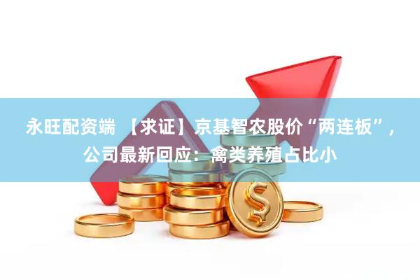 永旺配资端 【求证】京基智农股价“两连板”，公司最新回应：禽类养殖占比小